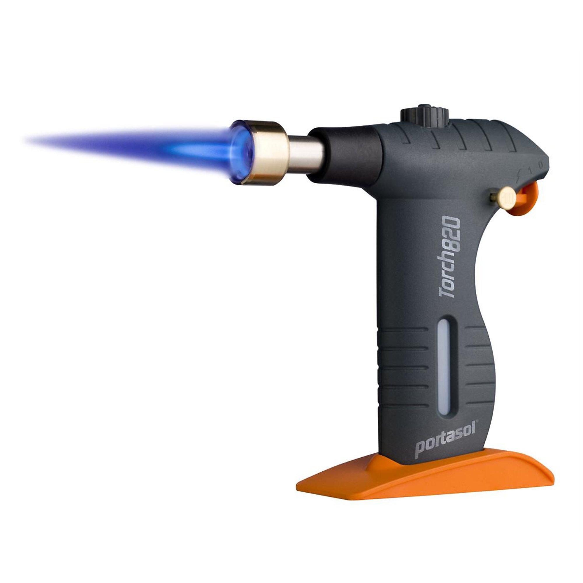 Portasol Compact Butane High Power Torch — 2798 BTU, Adjustable Blue Flame, Stainless Steel, Model# PTLHP820